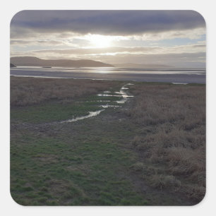Früh Morgen Morecambe Bay Quadratischer Aufkleber