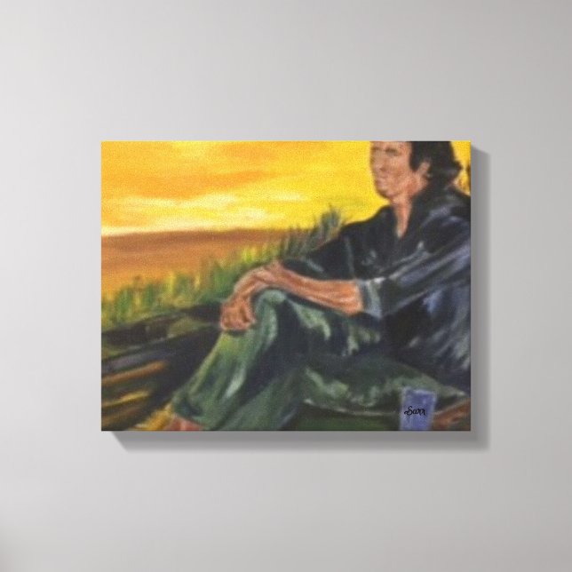 Früh morgens, allein auf dem Fluss Sarr Leinwand P (Vorderseite)