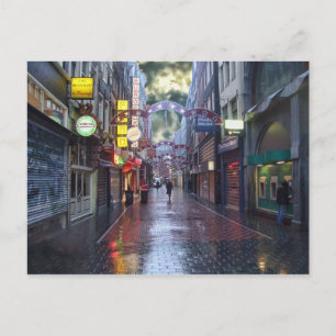 Früh morgens Regen - Amsterdam im November Postkarte