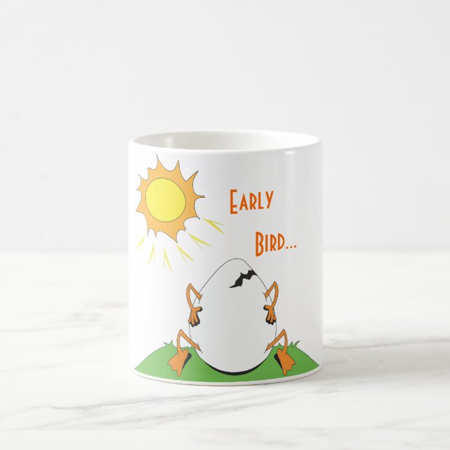 Früh Vogel… Kaffeetasse (Mittel)