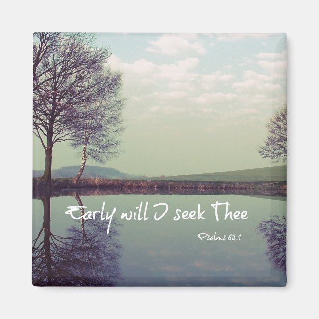 Früh will ich das Bibelverse suchen Magnet (Vorne)