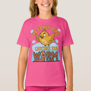 Frühaufsteher Fängt Wurm Lustig T-Shirt