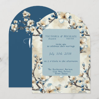 Frühblauer Weißblut Hochzeitseinladung Einladung