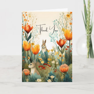 Frühblumen-Wiesen-Karte zum Zusammenfalten mit Dan Dankeskarte
