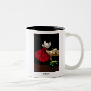 Frühe 1900er Jahre Samstag Sunbonnet Sue Kaffeetas Zweifarbige Tasse