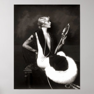 Frühe 1900s französisches Button oben Poster