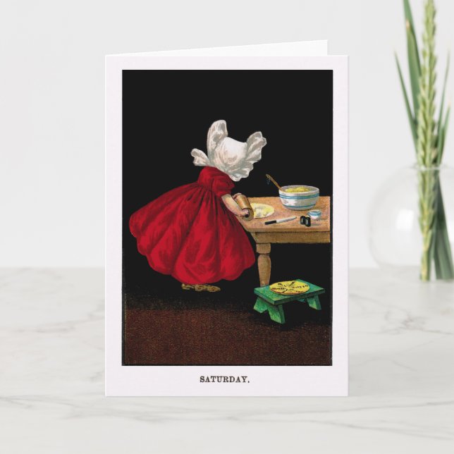 Frühe 1900s Samstag Sunbonnet Sue Karte (Vorderseite)