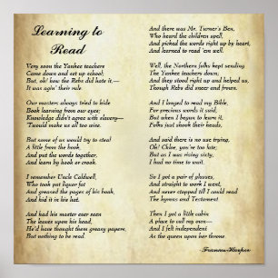 Frühe afrikanische Gedichte lernen Poster