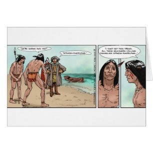 Frühe amerikanische Siedler Offbeat Cartoon Gesche