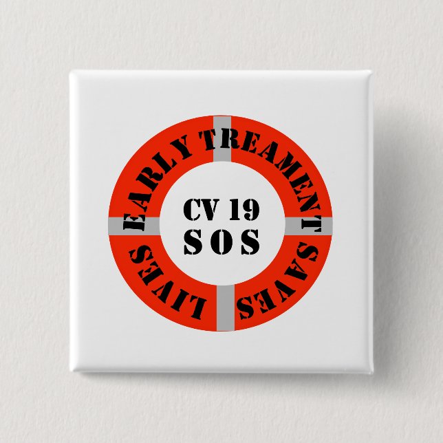 Frühe Behandlung Rette Leben Button (Vorderseite)