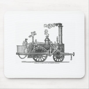 Frühe Dampflokomotive Mousepad