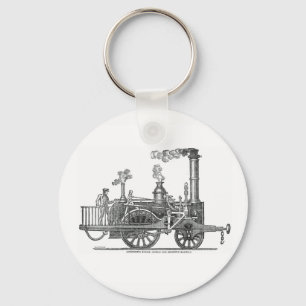 Frühe Dampflokomotive Schlüsselanhänger