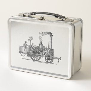 Frühe Dampflokomotiven Metall Lunch Box