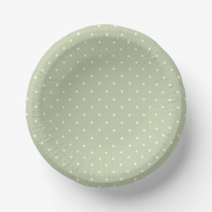 Frühe Herbst-Polka-Punkte Mikro Sanftes Oliv Pappteller