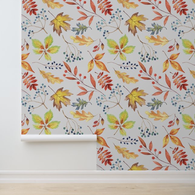 Frühe Herbstlaube und Berries Tapete (Anwendung)
