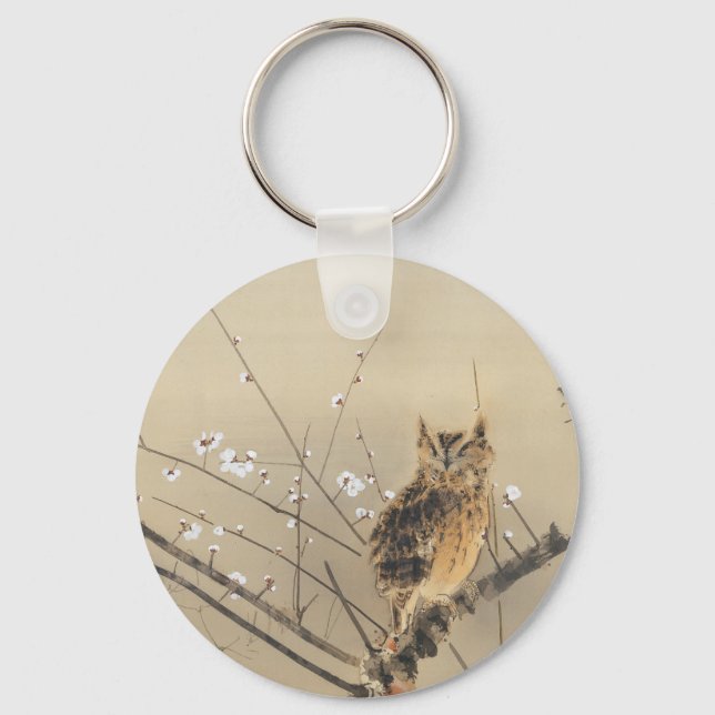 Frühe Pflaumenblüten von Nishimura Goun, Vintages  Schlüsselanhänger (Vorderseite)