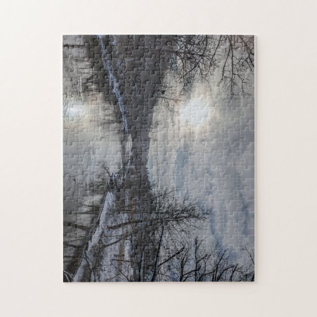 Frühe Sonne im Winter Puzzle (Vertikal)