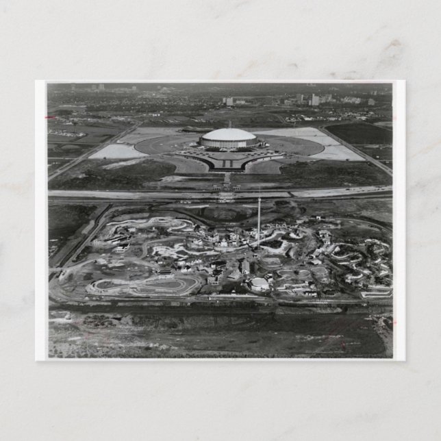 *Frühe Tage...Astrodome & Astroworld Postkarte (Vorderseite)