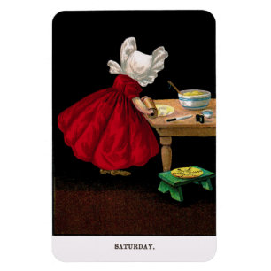 Früher 1900's Samstag Sunbonnet Sue Magnet