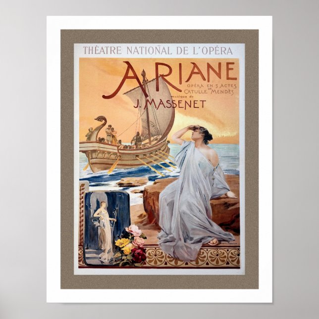 FRÜHER 'ARIANE'-OPERNDRUCK POSTER (Vorne)