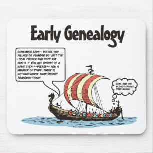 Früher Genealogie-Cartoon Mousepad