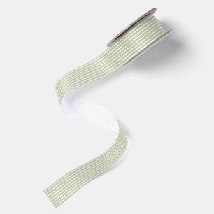 Früher Herbst Raffinierte Streifen Sanftes Oliv Satinband