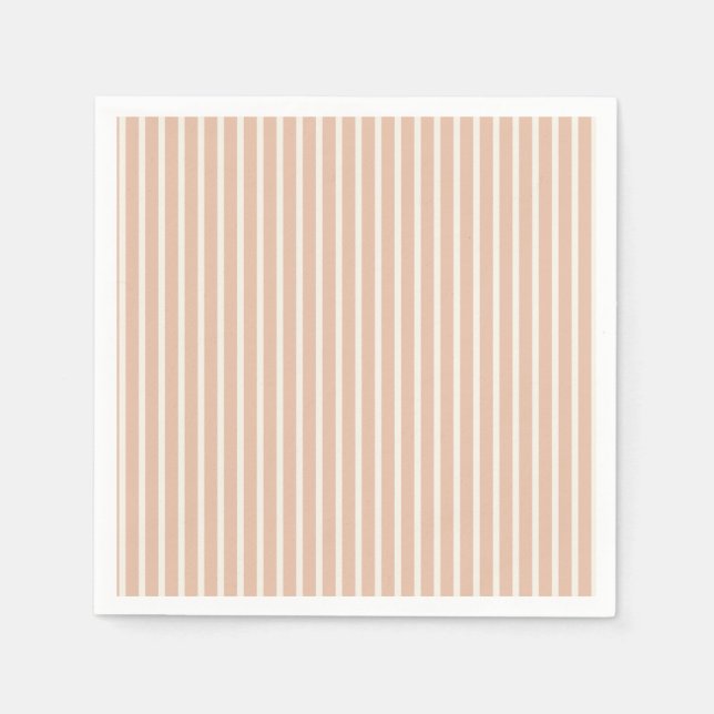 Früher Herbst Raffinierte Streifen | Warmes Apriko Serviette (Vorderseite)