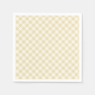 Früher Herbst-Retro-Gingham Goldenes Weizen Serviette