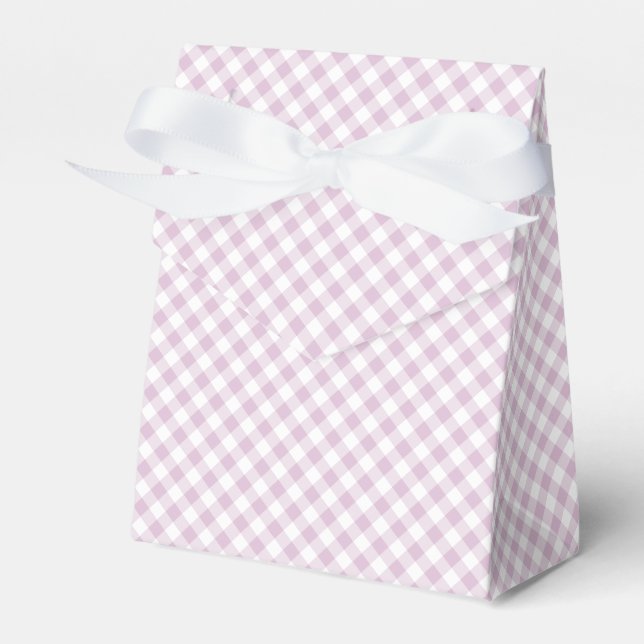 Früher Herbst-Retro-Gingham | Warmes Lila Geschenkschachtel (Vorderseite)