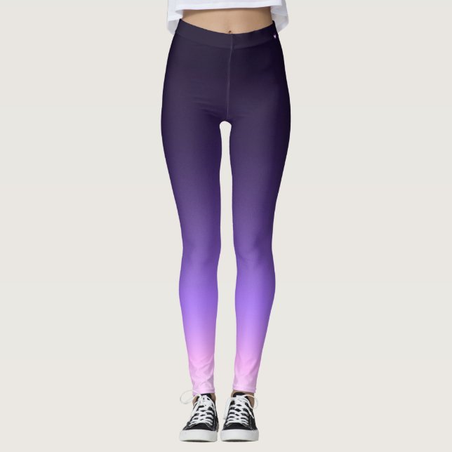 Früher lila Sonnenaufgang Leggings (Vorderseite)