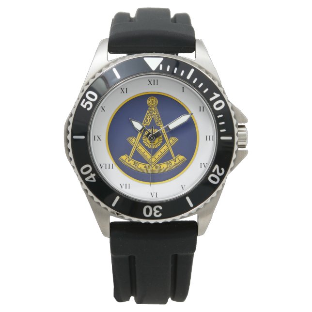 Früher Master Freemason Square und Compass Masonic Armbanduhr (Vorderseite)