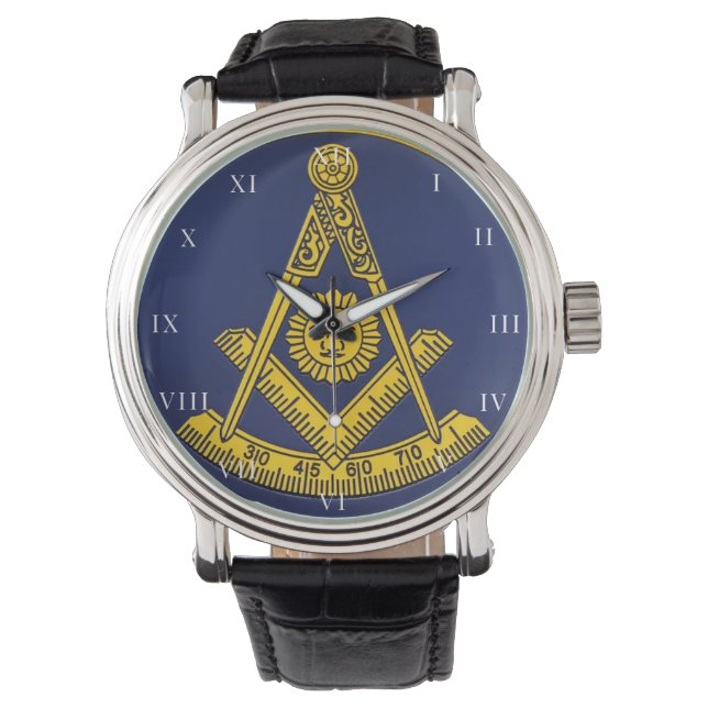 Früher Master Freemason Square und Compass Masonic Armbanduhr (Vorderseite)