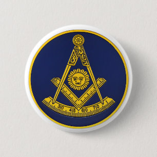 Früher Master Freemason Square und Compass Masonic Button