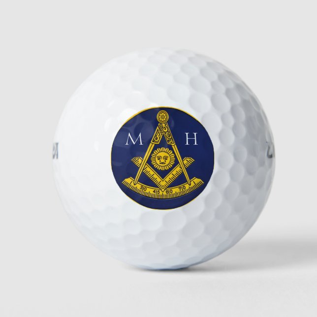 Früher Master Freemason Square und Compass Masonic Golfball (Vorderseite)