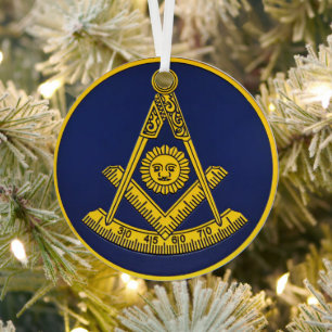 Früher Master Freemason Square und Compass Masonic Ornament Aus Metall