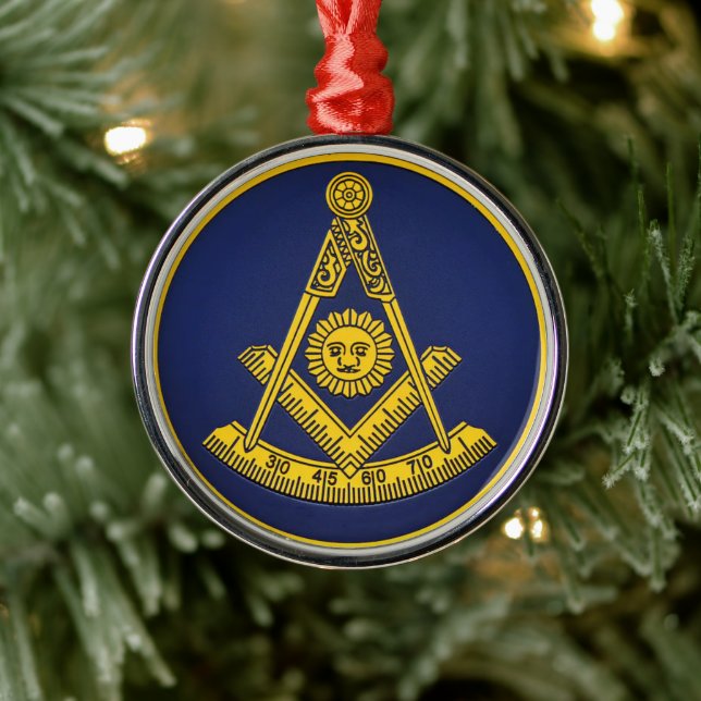 Früher Master Freemason Square und Compass Masonic Ornament Aus Metall (Baum)