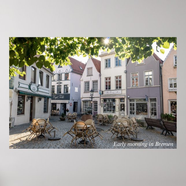 Früher Morgen in Bremen Poster (Vorne)