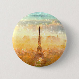 Früher Paris-Morgen Button