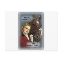 Früher reich, ein Pferd gekauft