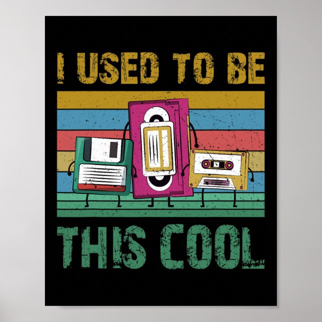 Früher war ich diese Coole alte Technologie, 90er  Poster (Vorne)