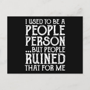 Früher war ich ein Mensch, dann ruinierten es die  Postkarte