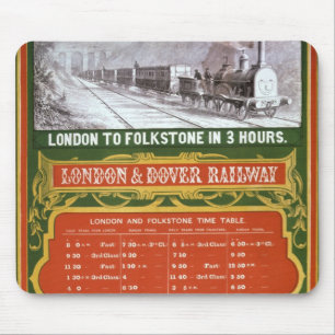 Früher Zeitplan für das London zu Dover-Eisenbah Mousepad