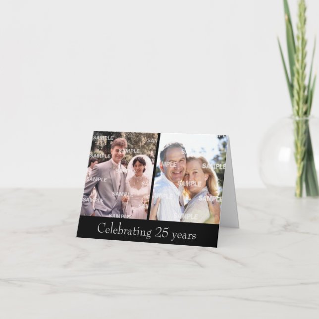 Frühere und aktuelle Silber-Jubiläumskarte Karte (Vorderseite)