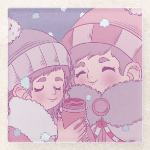 Früherer Winter Glasuntersetzer