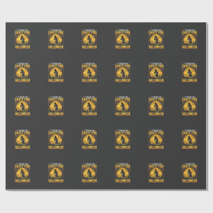 Frühes Halloween-Hexen-Friedhof-Vintage-Design Geschenkpapier
