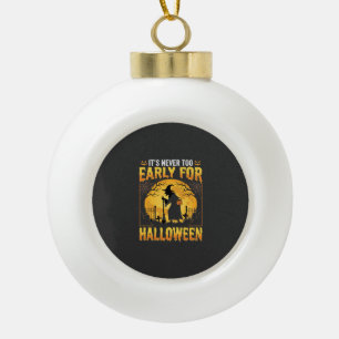 Frühes Halloween-Hexen-Friedhof-Vintage-Design Keramik Kugel-Ornament