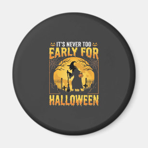 Frühes Halloween-Hexen-Friedhof-Vintage-Design Magnet
