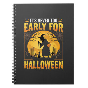 Frühes Halloween-Hexen-Friedhof-Vintage-Design Notizblock