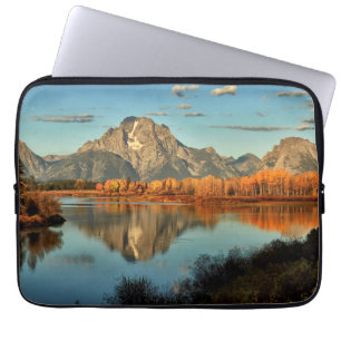Frühes Licht in Wyoming an Oxbow Biegung Laptopschutzhülle