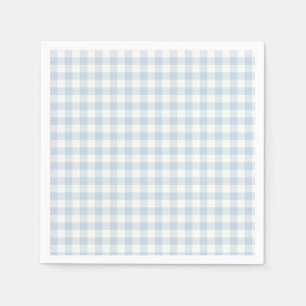 Frühherbst Klassisches Gingham Staubblau Serviette